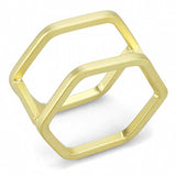 LO4264 - Matte Gold Brass Ring with No Stone - Alamode - Flyclothing LLC