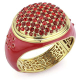 LO4351 - Gold Brass Bangle with Top Grade Crystal in Multi Color - Alamode - Flyclothing LLC