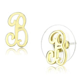 LO4669 - Flash Gold Brass Earrings with No Stone - Alamode - Flyclothing LLC