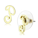 LO4671 - Flash Gold Brass Earrings with No Stone - Alamode - Flyclothing LLC