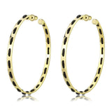 LO4678 - Gold Brass Earrings with No Stone - Alamode - Flyclothing LLC