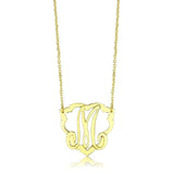 LO4688 - Flash Gold Brass Necklace with No Stone - Alamode - Flyclothing LLC