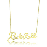 LO4689 - Flash Gold Brass Necklace with No Stone - Alamode - Flyclothing LLC