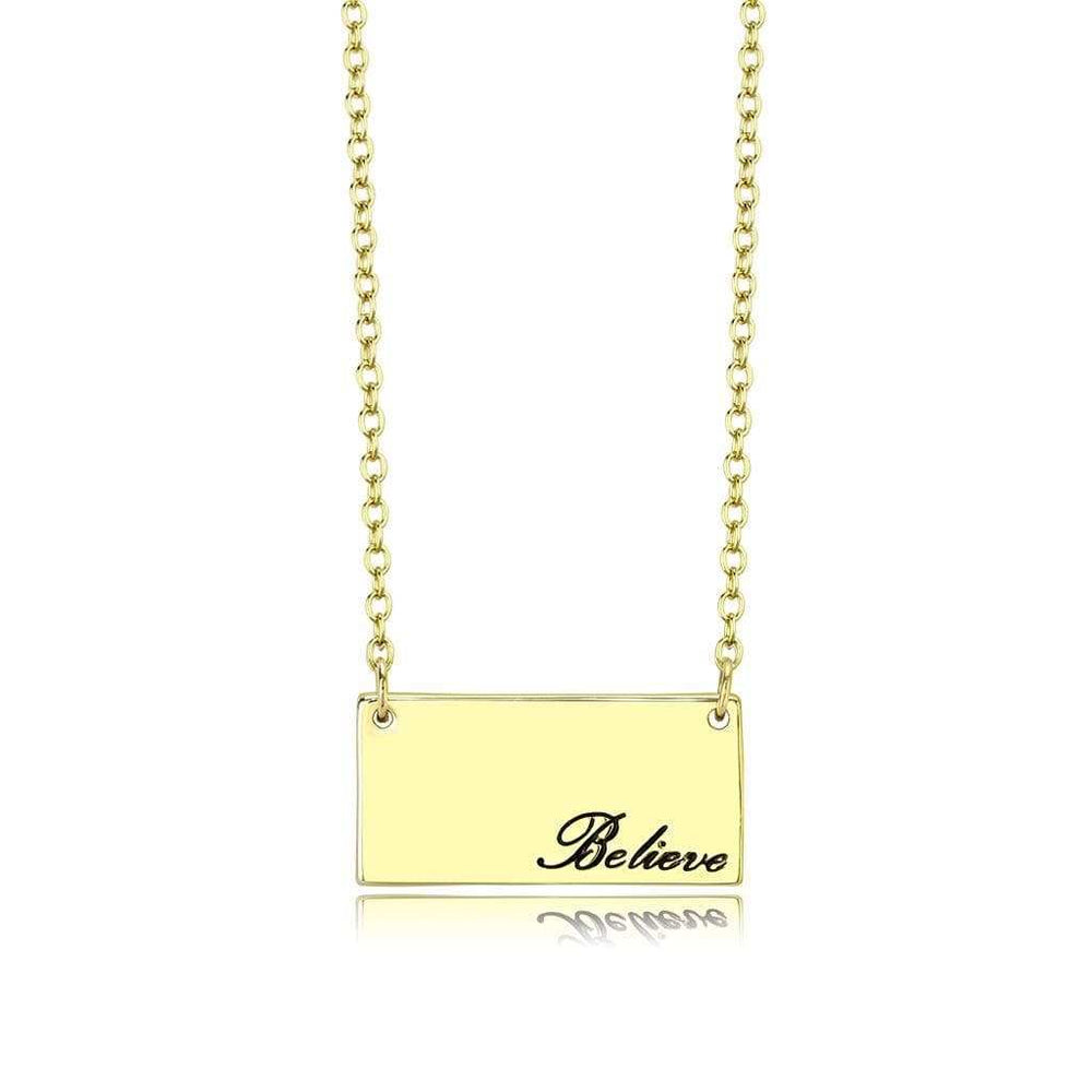 LO4700 - Flash Gold Brass Necklace with Top Grade Crystal in Clear - Alamode - Flyclothing LLC
