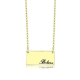 LO4700 - Flash Gold Brass Necklace with Top Grade Crystal in Clear - Alamode - Flyclothing LLC