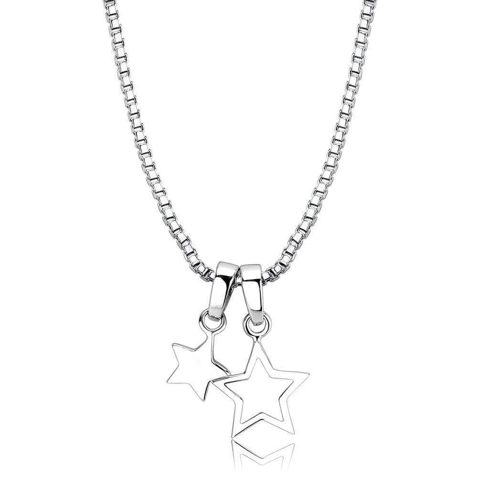 LO4701 - IP rhodium (PVD) Brass Chain Pendant with No Stone - Alamode - Flyclothing LLC