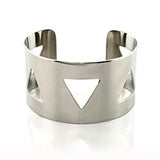 LO480 Stainless Steel Bangle with No Stone in No Stone - Alamode - Flyclothing LLC