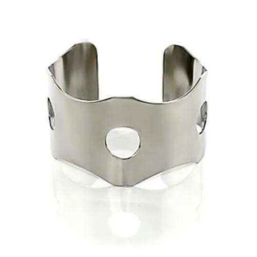 LO481 Stainless Steel Bangle with No Stone in No Stone - Alamode - Flyclothing LLC