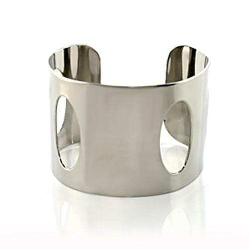 LO484 Stainless Steel Bangle with No Stone in No Stone - Alamode - Flyclothing LLC