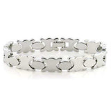 LO706 - Imitation Rhodium Brass Bracelet with No Stone - Alamode - Flyclothing LLC