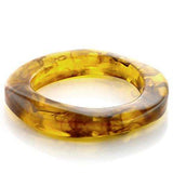 LO753 - Plastic Bangle with Synthetic Synthetic Stone in Amber - Alamode - Flyclothing LLC