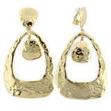 LO808 - Gold Brass Earrings with No Stone - Alamode - Flyclothing LLC