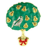 LO834 - Gold+Rhodium White Metal Brooches with Top Grade Crystal in Topaz - Alamode - Flyclothing LLC