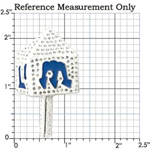 LO839 - Rhodium White Metal Brooches with Top Grade Crystal in Clear - Alamode - Flyclothing LLC