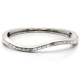LO850 - Imitation Rhodium Brass Bangle with Top Grade Crystal in Clear - Alamode - Flyclothing LLC