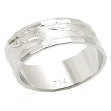 LO982 - Imitation Rhodium Brass Ring with No Stone - Alamode - Flyclothing LLC
