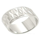 LO986 - Imitation Rhodium Brass Ring with No Stone - Alamode - Flyclothing LLC