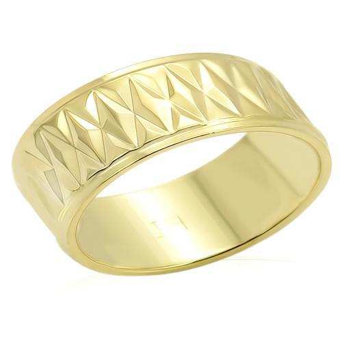 LO987 - Gold Brass Ring with No Stone - Alamode - Flyclothing LLC