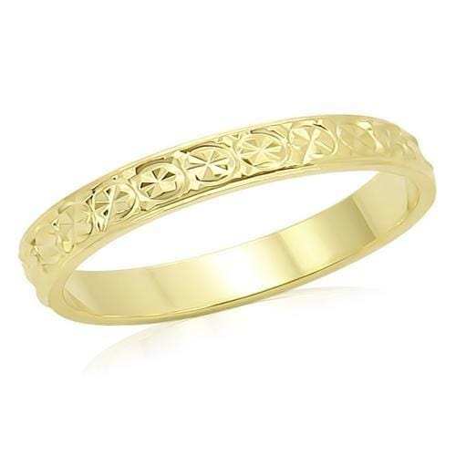 LO995 - Gold Brass Ring with No Stone - Alamode - Flyclothing LLC