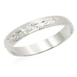 LO998 - Imitation Rhodium Brass Ring with No Stone - Alamode - Flyclothing LLC