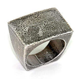 LOA057 - Ruthenium Brass Ring with No Stone - Alamode - Flyclothing LLC