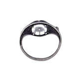 LOA1310 - Antique Tone Brass Brooches with Synthetic Acrylic in Clear - Alamode - Flyclothing LLC