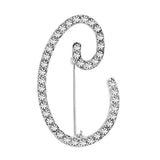 LOA1361 - Rhodium Brass Brooches with Top Grade Crystal in Clear - Alamode - Flyclothing LLC