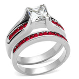 LOA1362 - High polished (no plating) Stainless Steel Ring with AAA Grade CZ in Multi Color - Alamode - Flyclothing LLC
