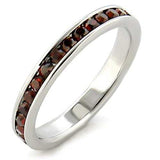 LOA509 - High-Polished 925 Sterling Silver Ring with Top Grade Crystal in Garnet - Alamode - Flyclothing LLC