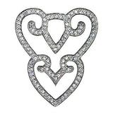 LOA524 - High-Polished 925 Sterling Silver Pendant with AAA Grade CZ in Clear - Alamode - Flyclothing LLC