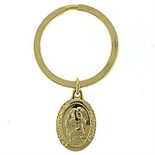 LOA621 - Gold Brass Key Ring with No Stone - Alamode - Flyclothing LLC