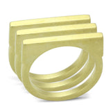 LOA851 - Matte Gold Brass Ring with No Stone - Alamode - Flyclothing LLC