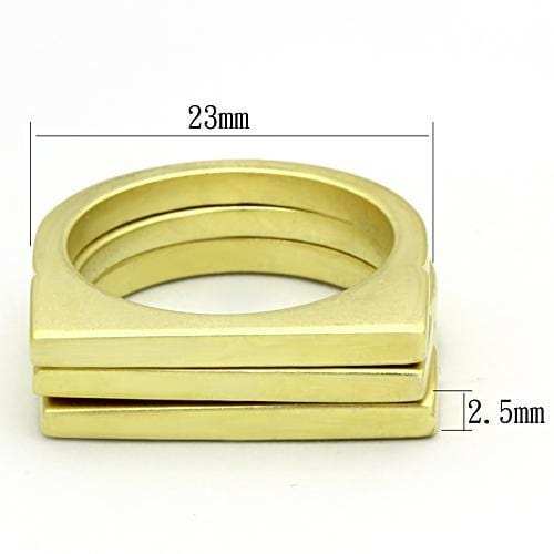 LOA851 - Matte Gold Brass Ring with No Stone - Alamode - Flyclothing LLC
