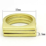 LOA851 - Matte Gold Brass Ring with No Stone - Alamode - Flyclothing LLC