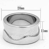 LOA853 - Rhodium Brass Ring with No Stone - Alamode - Flyclothing LLC
