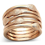LOA899 - Rose Gold Brass Ring with No Stone - Alamode - Flyclothing LLC