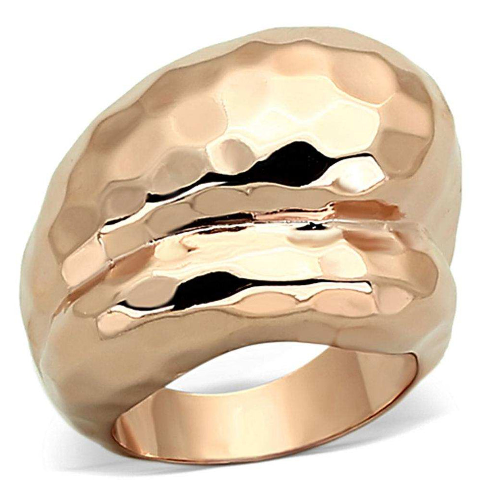 LOA901 - Rose Gold Brass Ring with No Stone - Alamode - Flyclothing LLC