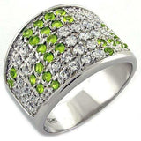 LOAS1007 - Rhodium 925 Sterling Silver Ring with AAA Grade CZ in Multi Color - Alamode - Flyclothing LLC