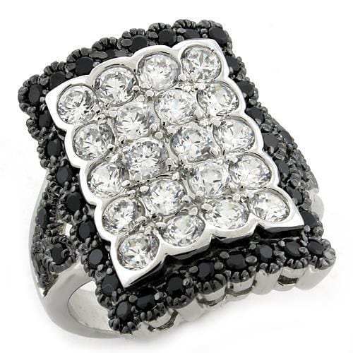 LOAS1106 - Special Color 925 Sterling Silver Ring with AAA Grade CZ in Multi Color - Alamode - Flyclothing LLC