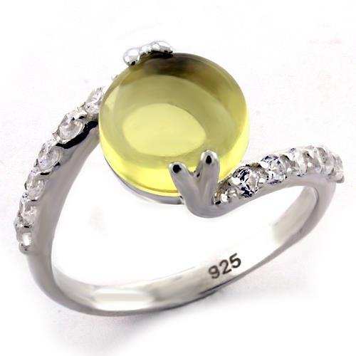 LOAS1123 - High-Polished 925 Sterling Silver Ring with Synthetic Cat Eye in Amethyst - Alamode - Flyclothing LLC
