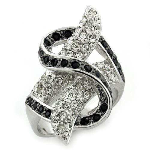 LOAS1133 - Special Color 925 Sterling Silver Ring with Top Grade Crystal in Multi Color - Alamode - Flyclothing LLC