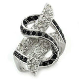 LOAS1133 - Special Color 925 Sterling Silver Ring with Top Grade Crystal in Multi Color - Alamode - Flyclothing LLC