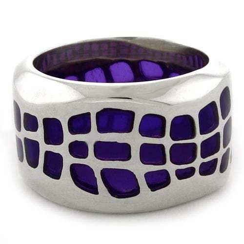 LOAS1166 - 925 Sterling Silver Ring with No Stone - Alamode - Flyclothing LLC