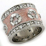 LOAS1181 - Rhodium 925 Sterling Silver Ring with AAA Grade CZ in Clear - Alamode - Flyclothing LLC