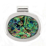 LOAS1323 - Rhodium Plated 925 Sterling Silver Pendant with Natural Conch in Rainbow color - Alamode - Flyclothing LLC