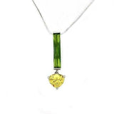 LOAS1324 - Rhodium 925 Sterling Silver Chain Pendant with AAA Grade CZ in Multi Color - Alamode - Flyclothing LLC