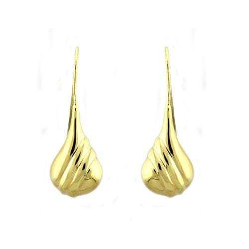 LOAS1335 - Gold 925 Sterling Silver Earrings with No Stone - Alamode - Flyclothing LLC