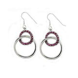 LOAS1340 - Rhodium 925 Sterling Silver Earrings with AAA Grade CZ in Siam - Alamode - Flyclothing LLC