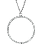 LOAS1357 - Rhodium Brass Pendant with AAA Grade CZ in Clear - Alamode - Flyclothing LLC