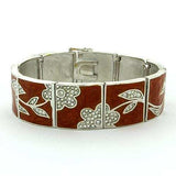 LOAS812 - Rhodium 925 Sterling Silver Bracelet with Top Grade Crystal in Clear - Alamode - Flyclothing LLC